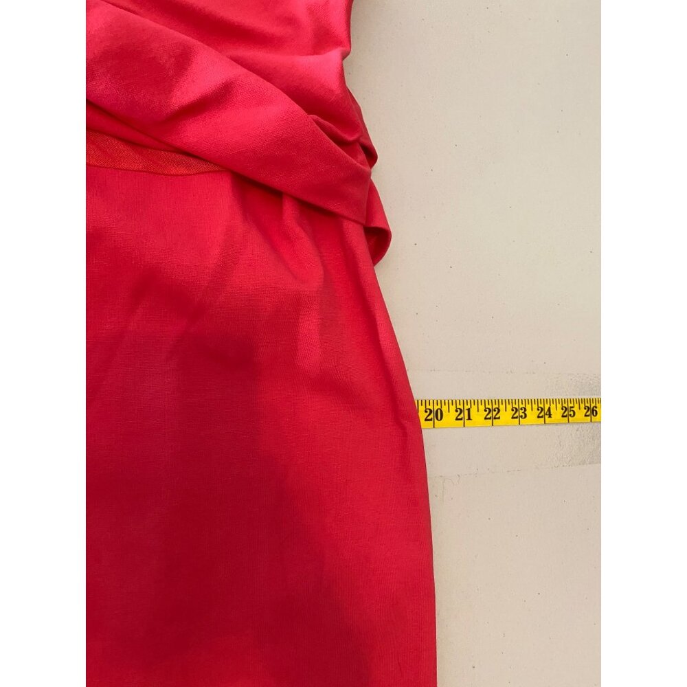 Giorgio Armani Red Sleeveless Blouson Dress Italy Medium Size 46 - Picture 10 of 10